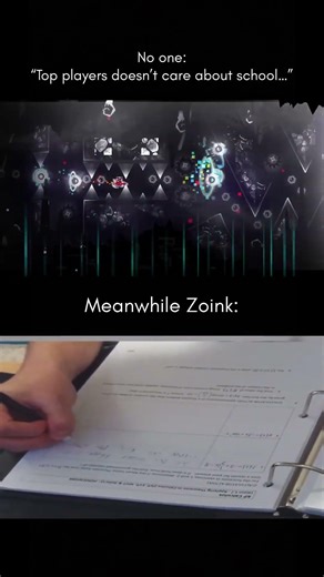 Zoink doing his math homework in mid stream… #shorts #geometrydash