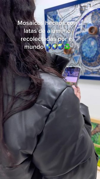 #2023 #arte #mosaico #art #mosaic #natura #agua #latasdealuminio #elements #elementos #tiktokmadrid #madrid #tiktokespaña🇪🇸