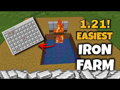 FASTEST Easy Iron Farm in Minecraft 1.21!