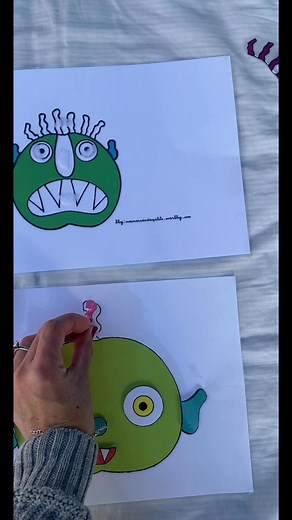 Ed Emberley « Va-t’en, Grand Monstre Vert! » et « Bonne Nuit, Petit Monstre Vert » Jeux de scratch merci à mon homme pour le dessin du Petit Monstre Vert et merci à @nounoucoindespetits pour le gabarit du Grand Monstre Vert 🙏 | Chez Tatalie ma Nounou 84