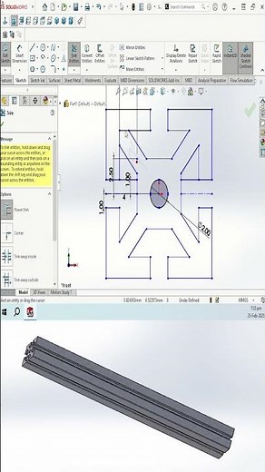 SolidWorks Tutorial: Practice Problem 3.4 #solidworks #CAD #cadsoftwaretutorial #solidworkstutorials