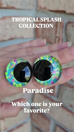 Our Tropical Splash Handpainted Safety Eye Collection is now available
