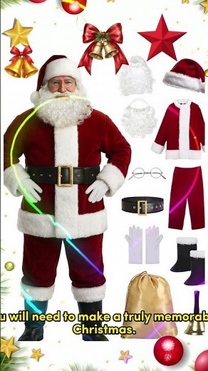Men's Deluxe Santa Suit 11pc #viralvideo #shortvideo #viral #christmas #trending #beauty