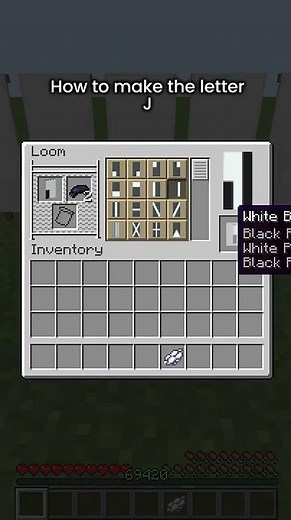 How to make the letter J as a Banner in Minercraft #banner #tutorial #minecraft