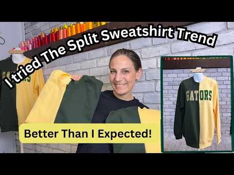I Tried the Split (two-toned) Sweatshirt Trend | Better Than I Expected