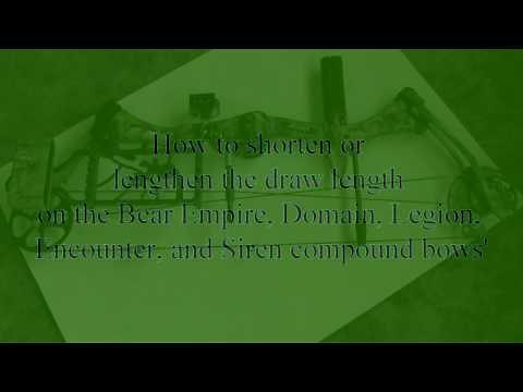 Bear compound bow draw length adjustment