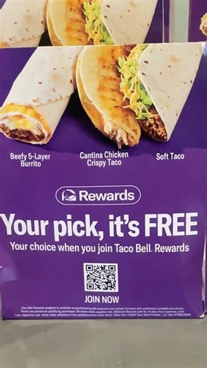 FREE Taco Bell Item - Join Rewards Program 🌮
