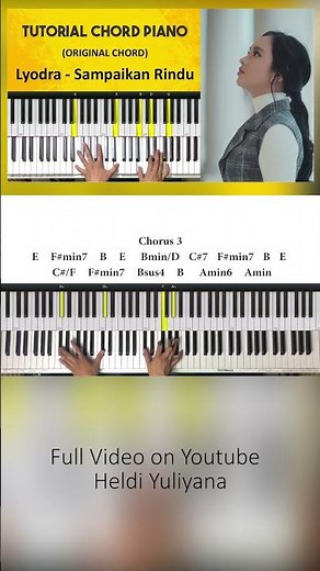 Tutorial Chord Piano Lyodra Sampaikan Rindu Chorus 3