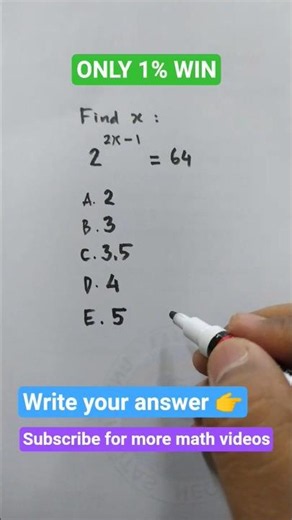 Only 1% Can Solve This Exponent Problem 😳🔥