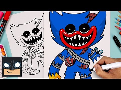 How To Draw Huggy Wuggy | Poppy Playtime Chapter 4