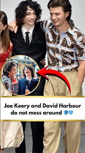 Joe Keery and David Harbour do not mess around 🛡️💙 #FinnWolfhard