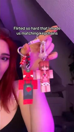 Matching Minecraft Keychain :3 Tutorial is uploaded :)
