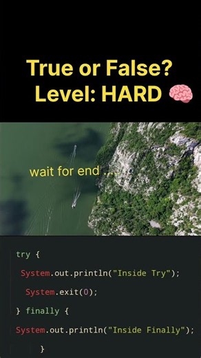 Does finally ALWAYS Execute in Java? 🤯 #java #shorts