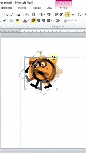 How to rotate an image in Microsoft Word 2010