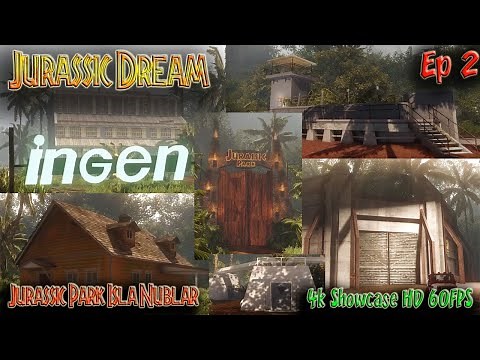 Jurassic Dream 4k Jurassic Park Map Full Island Tour Ep2 Jurassic Park Isla Nublar 1993 HD 60FPS