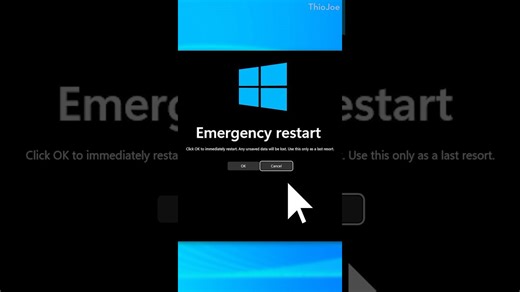 Hidden emergency restart option in Windows you should know