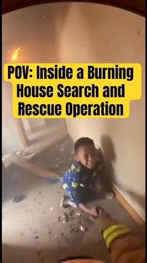 POV: Inside a Burning House Search and Rescue Operation #shots