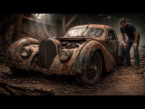 ASMR Car Restoration! Bugatti Type 57SC Atlantic Full Rebuild From Forgotten Abandoned Car to New