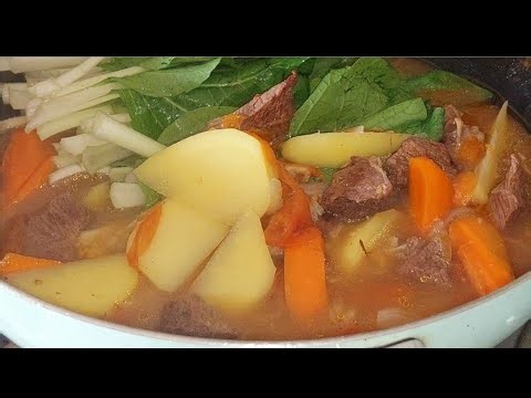 Beef soup with pechay