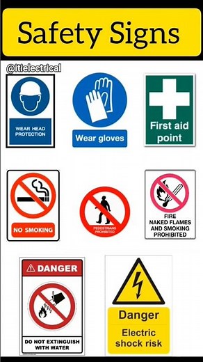 Important Safety Signs and Their Meanings | Workplace & Construction Safety #safety#shorts #ytshorts