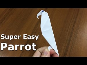 How To Make an Easy Paper Parrot - Tutorial. Easy Origami Bird. How To Fold Paper Animals and Birds