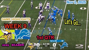 Detroit Lions vs Minnesota Vikings | Week 9 1st Quarter Highlights |...