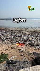 8.2K views · 2.5K reactions | Before & After 欄 @buzstopboys The Buzz Stop Boys’ Clean Party at Nautical Beach, Sakumono has successfully wrapped up, ending a day of impactful environmental action, strong community participation and vibrant celebration. #happyghana #yfmghana | Happy 98.9 FM | Facebook