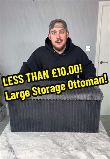Large Storage Ottoman’s for less than £10! 😍 #ottoman #storagebox #storagehacks #homedecor #tiktokmademebuylt