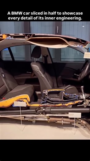 Inside reports on Instagram: "A BMW car sliced in half to showcase every detail of its inner engineering."