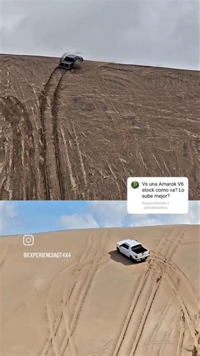 AMAROK V6 STOCK VS RANGER V6 STOCK 👉🏾 Trepada de frente al Médano Blanco 🚀 ##ExperienciaGT4x4