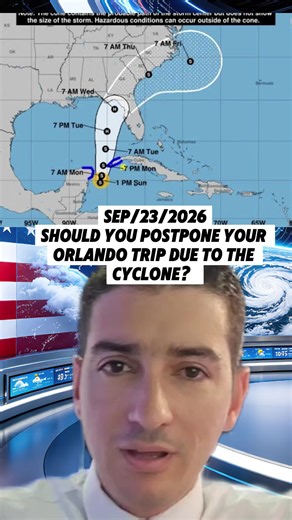 Considering a trip to Orlando parks? A tropical storm may impact your plans this weekend. Review the forecast to decide if you should go or postpone! #OrlandoTravel #TropicalStorm #VacationPlanning #ThemeParks #WeatherForecast