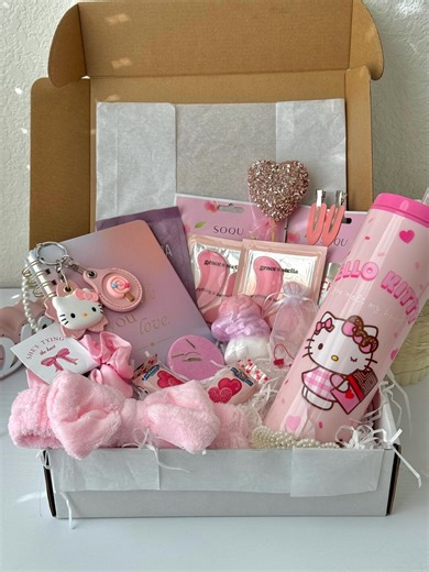 Kawaii Pink Gift Box 15  Items | Cute Self Care Gift for Her | Birthday & Valentine’s Day Gift | Ready to Gift - Etsy