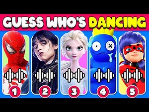 Guess Who's Dancing 💃🕺| Dance Quiz Challenge | Spiderman, Wednesday, Elsa, Rainbow Friends, Ladybug