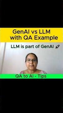 GenAI vs LLM Explained in 60 Seconds with QA Example