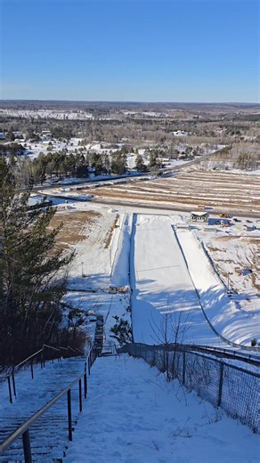 Old time music over the speakers at the ski jump today, they were testing everything and getting the facility ready.. | Kiwanis Ski Club