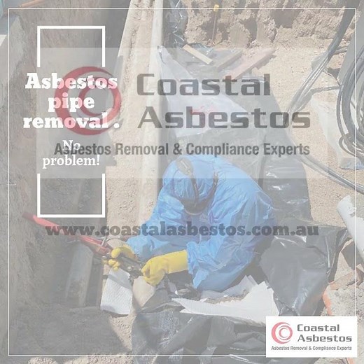 Asbestos pipe removal .