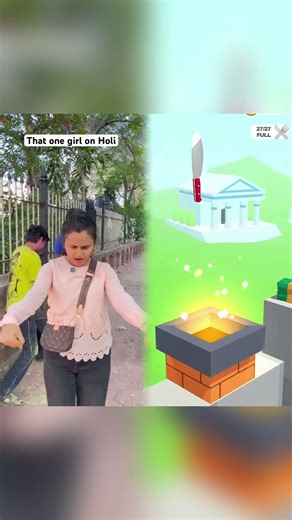That one girl on HoliᾭF#funnyshorts #holi #relatable #colors #explore #girls #laugh #enjoy #festival