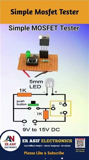 Simple Mosfet Tester | #trending #electricalguru #viral #experiment #electronic