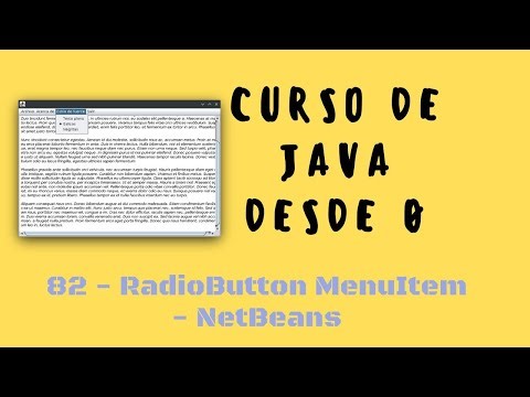 82. Cómo utilizar los RadioButton MenuItem en tu aplicación | NetBeans | Curso de Java desde cero