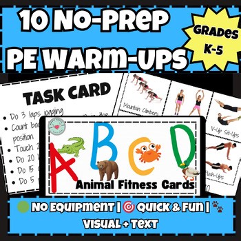 10 No-Prep PE Warm-Ups for Elementary Students | Fun & Equipment-Free