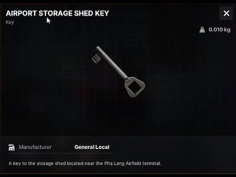 Airport Storage Shed Key - Key Guide - Gray Zone Warfare