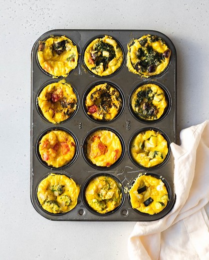 Mini Frittatas in a Muffin Tin - Five Ways