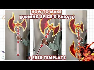 DIY Burning Spice Cookie's Parashu Axe Tutorial 🍪🔥📦 (+Free Template)