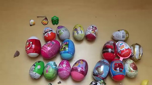21 Surprise Eggs Kinder Surprise Cars 2 Angry Birds Disney Barbie Spiderman