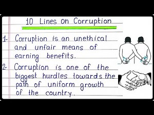 10 Lines Essay on Corruption in English | Corruption 10 Points | Few Lines/Sentences on Corruption