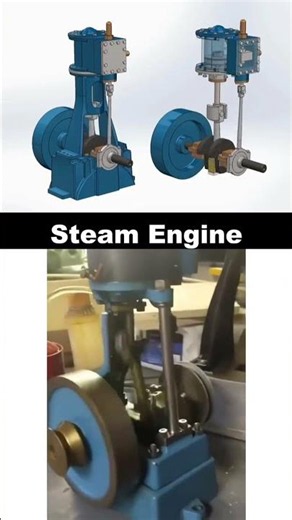 How a Steam Engine Works 🚂 Amazing Mechanism! #shortsyoutube