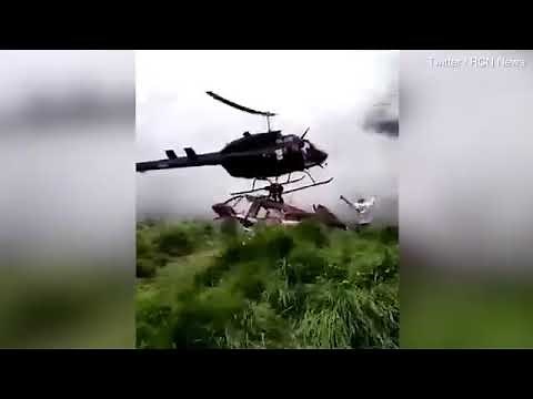 Video: Helicopter blades slice man to death