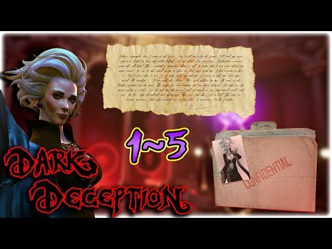 【黑暗詭計】1~5關比爾斯日記及E的劇情紙條全內容 (中文漢化) | Dark Deception