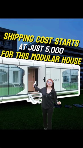 Shipping cost starts at just 5,000 for this modular house! #capsulehouse #prefabhouse #spacecapsulehouse #passivehouse #capsulehome