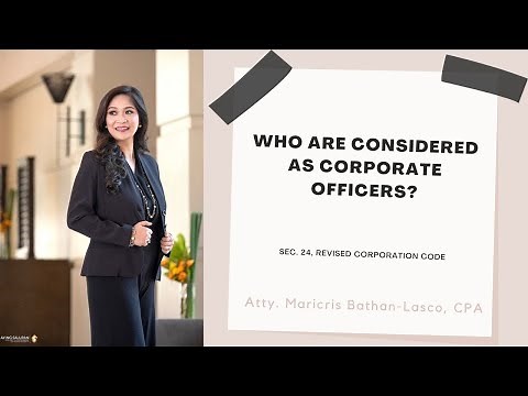 What role do corporate officers play in a corporation? Who are considered corporate officers? Sec.24